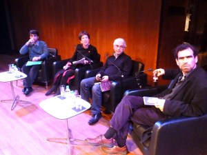 Golan drinks, Lyse looks on, Nihad eyes me suspiciously